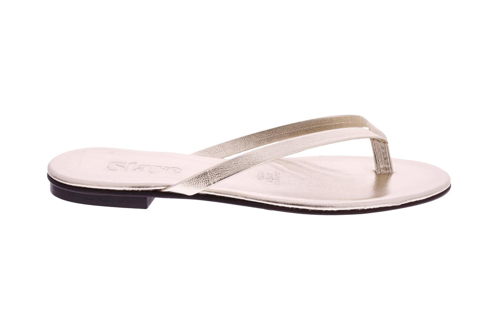 SLAYE Lie flip flops gold