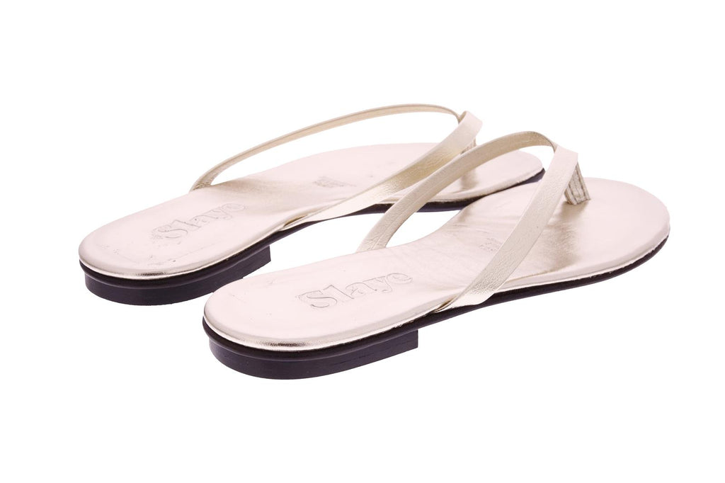 SLAYE Lie flip flops gold