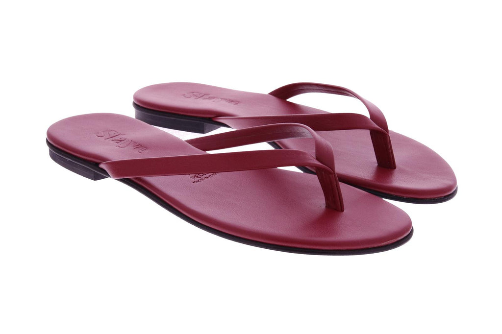 SLAYE Lie flip flops red
