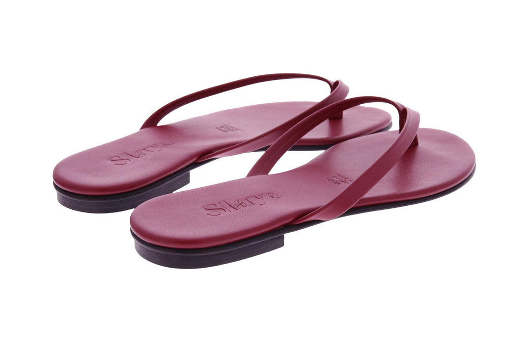 SLAYE Lie flip flops red