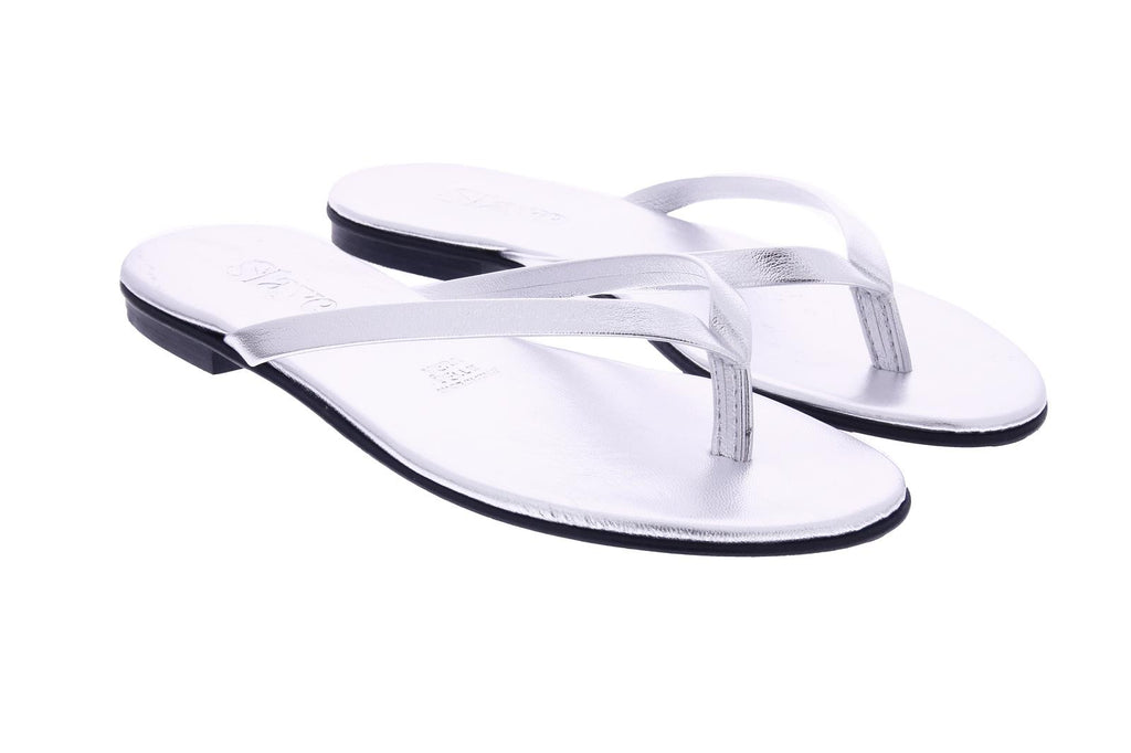 SLAYE Lie flip flops silver