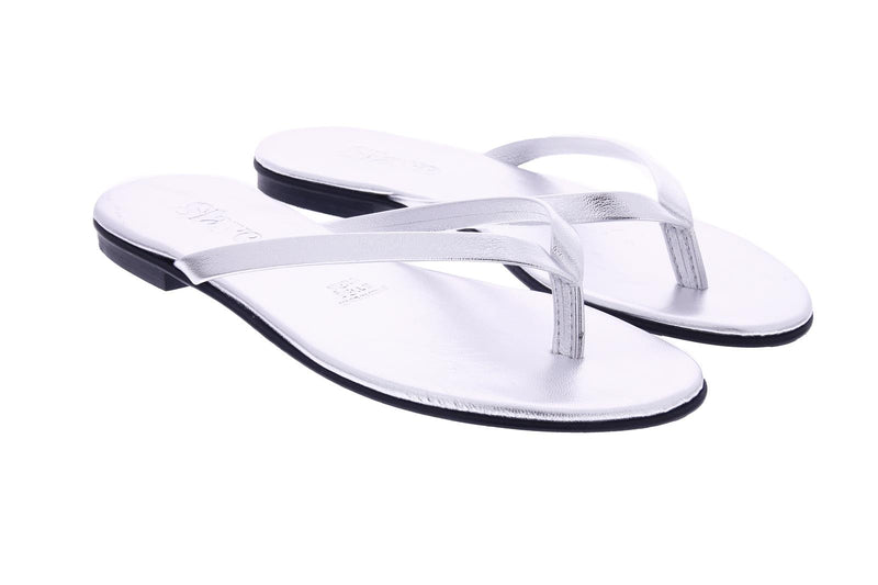 SLAYE Lie flip flops silver