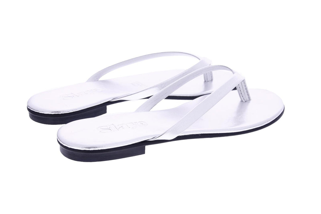 SLAYE Lie flip flops silver