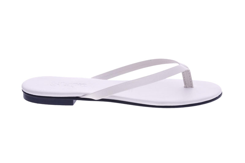SLAYE Lie flip flops white