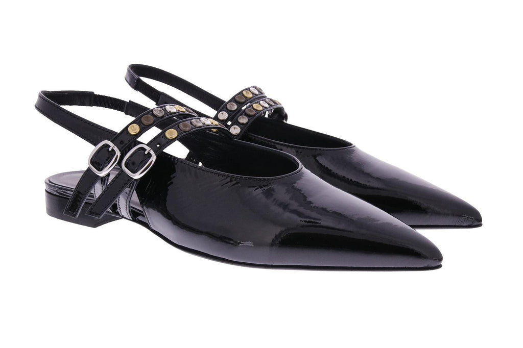 STRATEGIA Slingback ballerinas black
