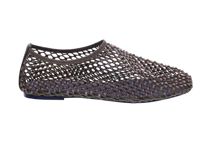 STRATEGIA Strass loafers army green