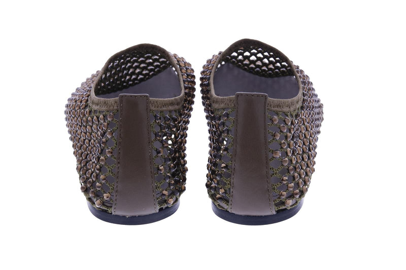 STRATEGIA Strass loafers army green