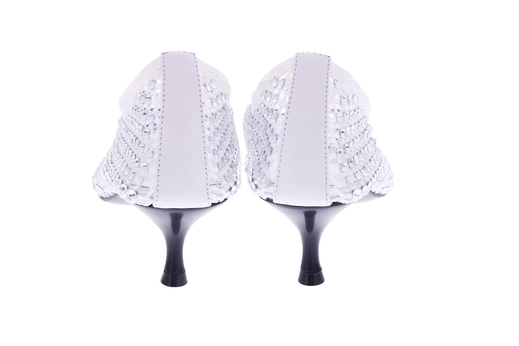 STRATEGIA Strass pumps white