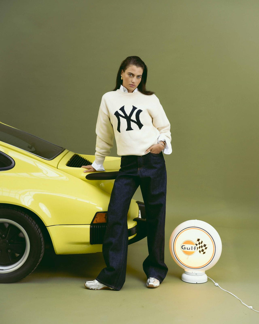 THE MERCER BRAND The Mercer 47 knit New York Yankees off white