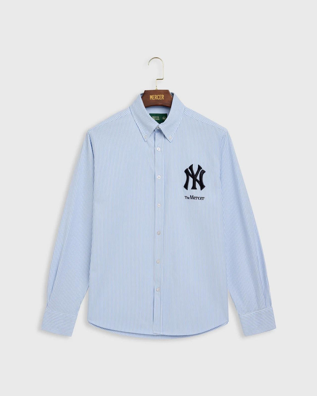 THE MERCER BRAND The Mercer 47 oxford shirt New York Yankees blue white
