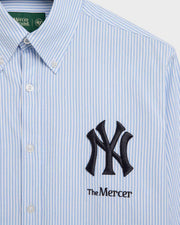 THE MERCER BRAND The Mercer 47 oxford shirt New York Yankees blue white