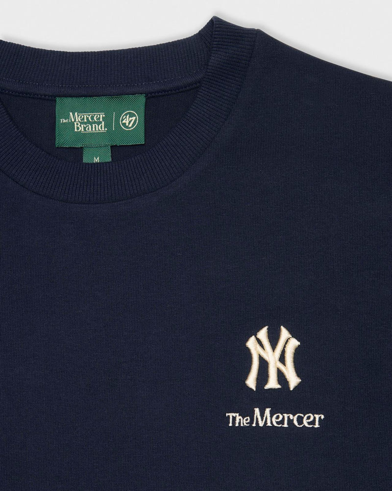 THE MERCER BRAND The Mercer 47 tee New York Yankees navy blue