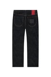 THE NEW ORIGINALS 9-Dots relaxed slub jeans raw denim