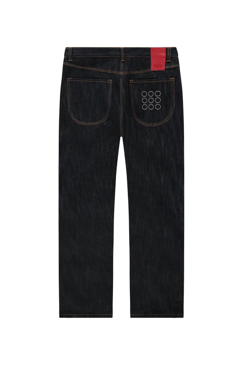 THE NEW ORIGINALS 9-Dots relaxed slub jeans raw denim