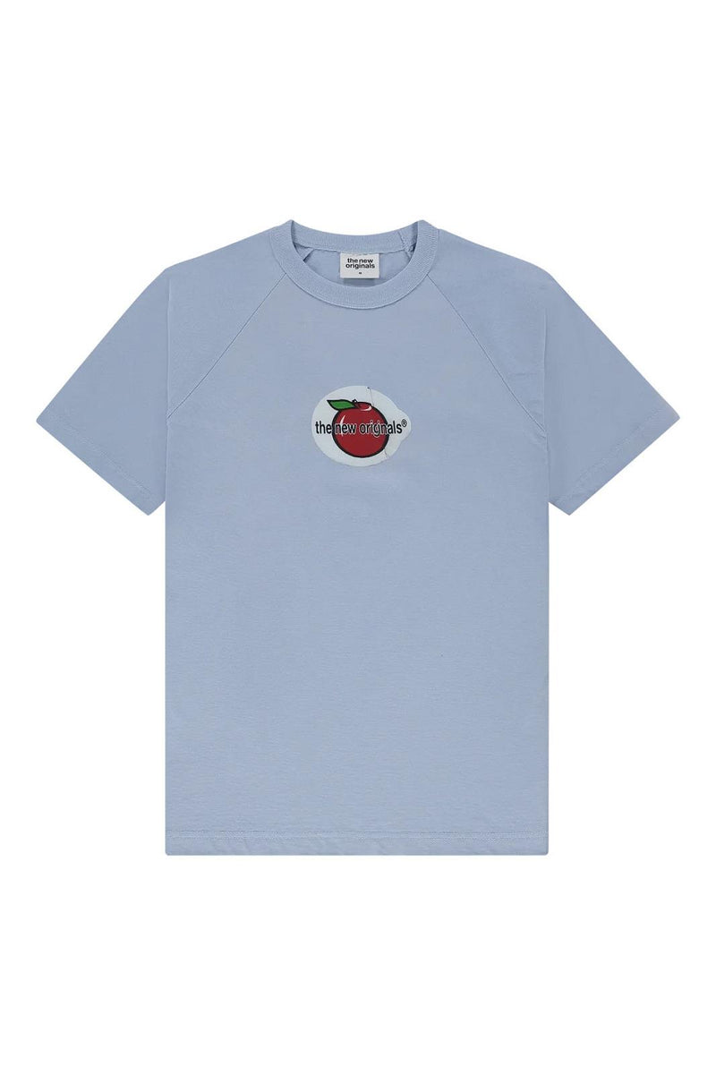 THE NEW ORIGINALS Apple sticker raglan tee lush blue
