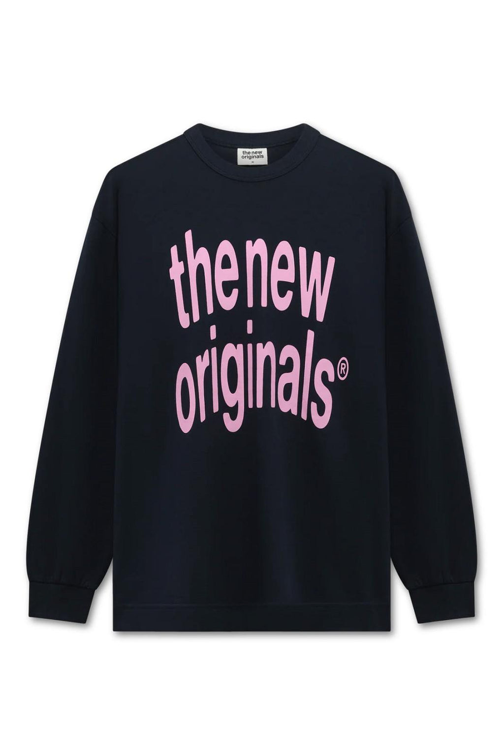 THE NEW ORIGINALS Big logo longsleeve t-shirt navy blue pink