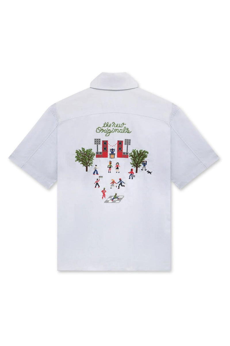 THE NEW ORIGINALS Block party shirt light blue