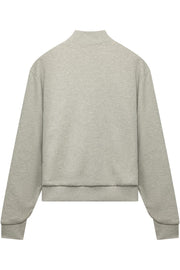 THE NEW ORIGINALS Emblem zip up sweater light grey melange