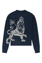 THE NEW ORIGINALS Lion knit crewneck navy blue