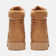 TIMBERLAND 6 inch premium lace up boot woven leather beige