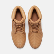 TIMBERLAND 6 inch premium lace up boot woven leather beige