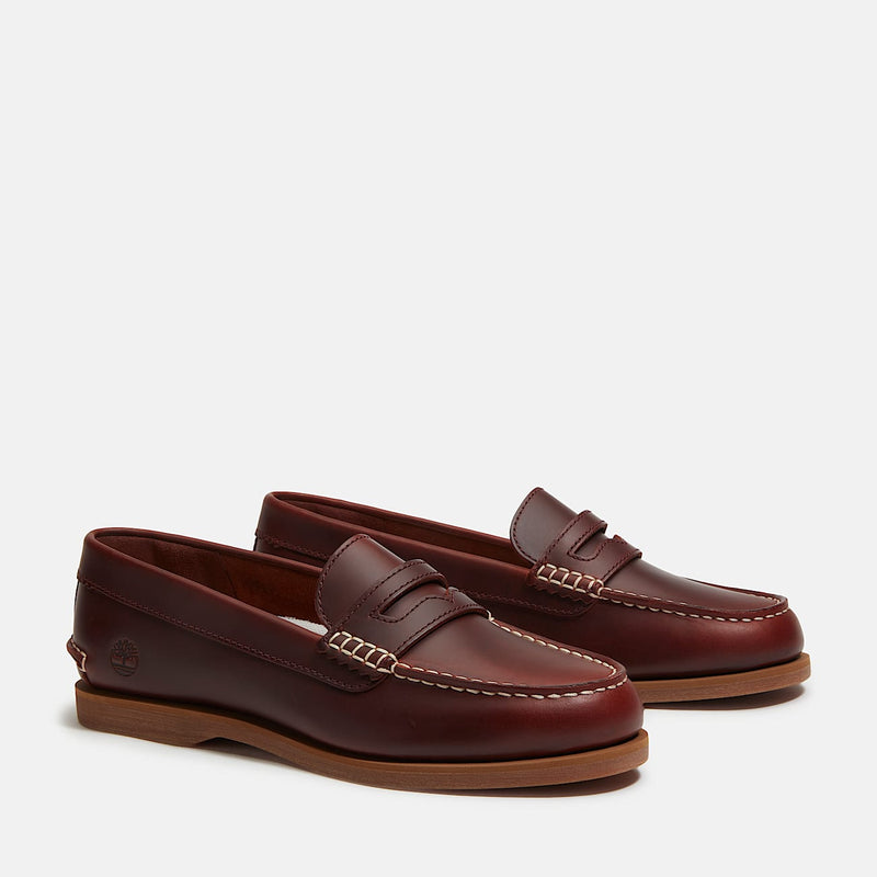TIMBERLAND Classic boat loafer shoe burgundy