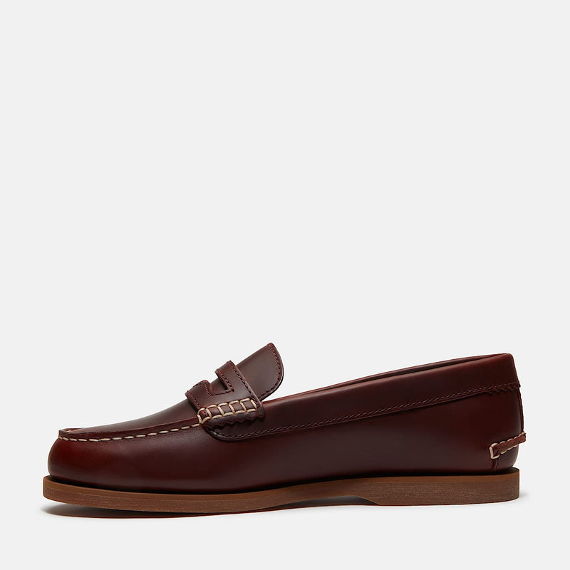 TIMBERLAND Classic boat loafer shoe burgundy