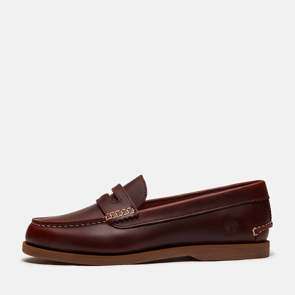 TIMBERLAND Classic boat loafer shoe burgundy