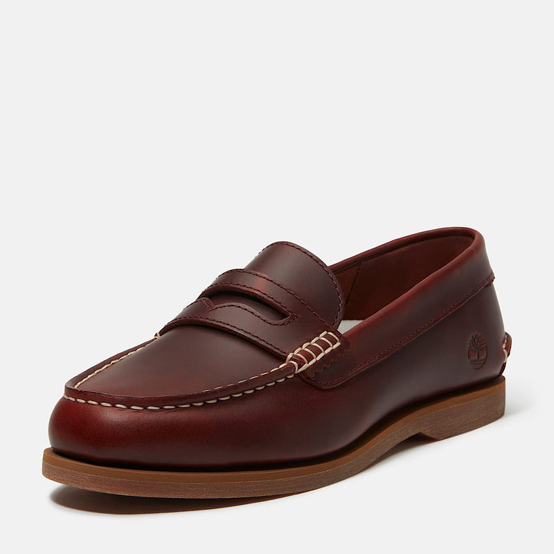 TIMBERLAND Classic boat loafer shoe burgundy
