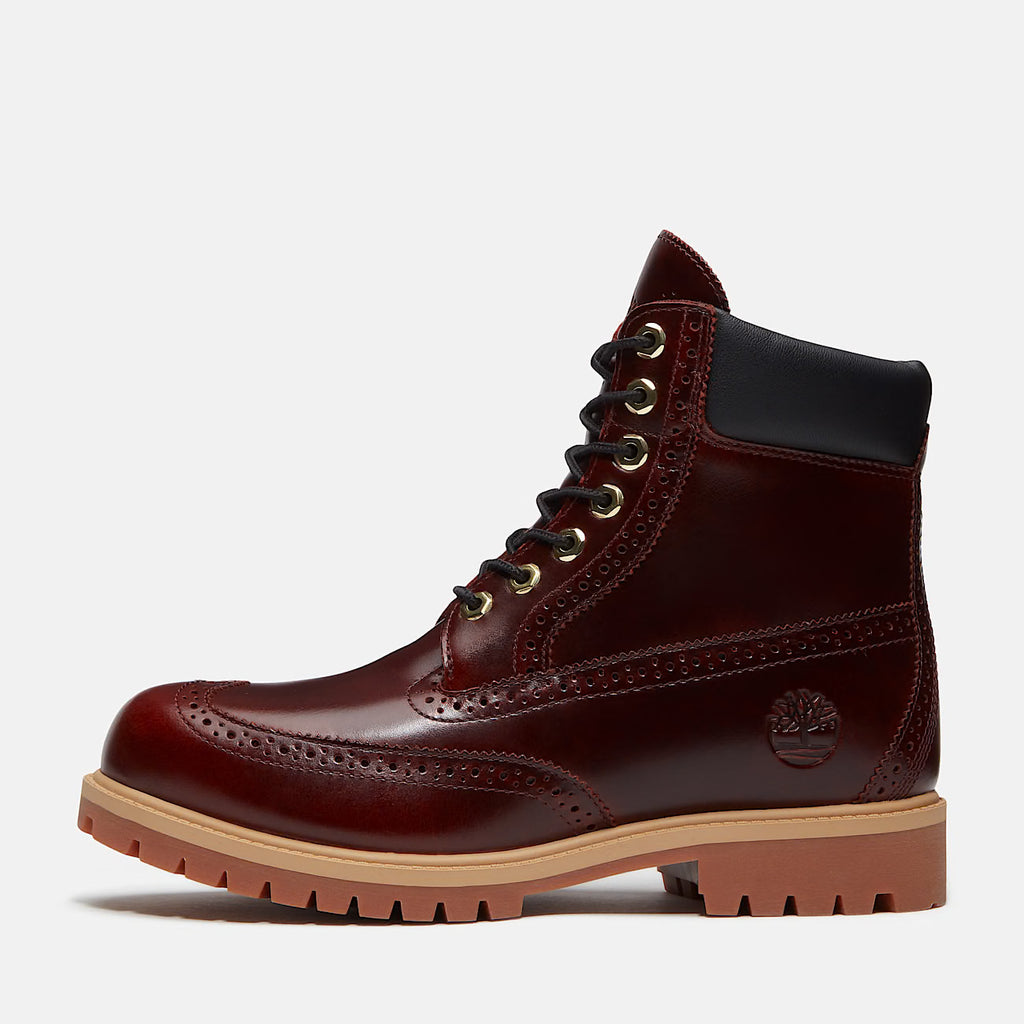 TIMBERLAND Premium 6 inch lace up waterproof boot burgundy