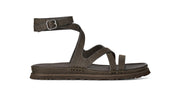 UGG Goldengaze embossed ankle wrap sandals dense smoke