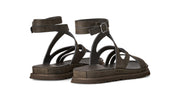 UGG Goldengaze embossed ankle wrap sandals dense smoke