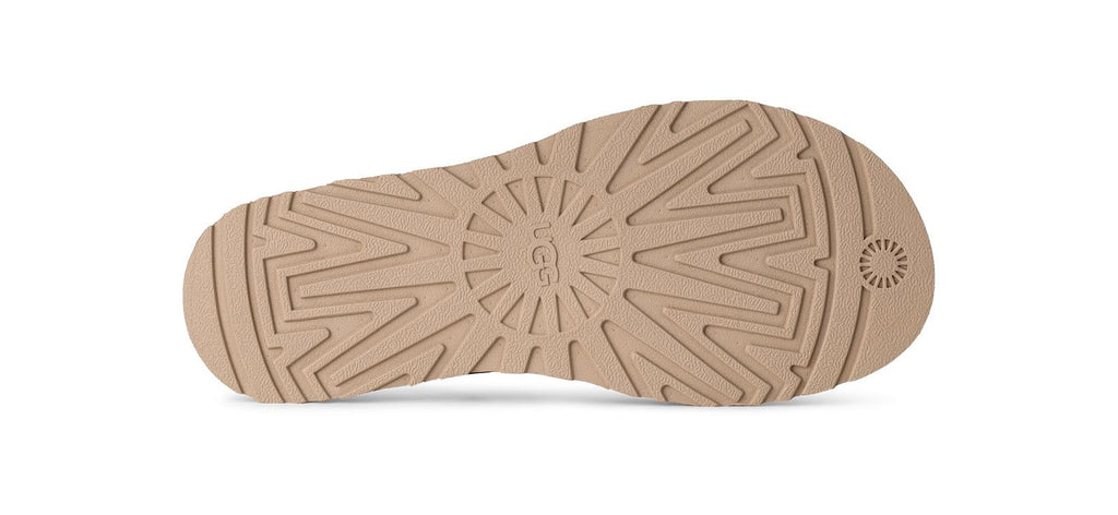UGG Goldengaze embossed ankle wrap sandals mustard seed