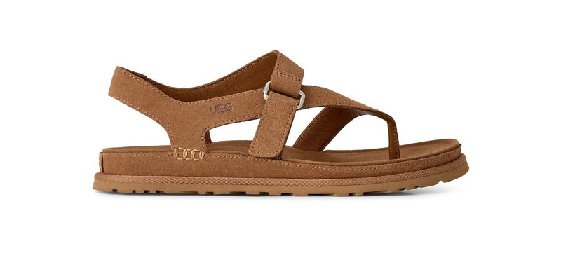 UGG Goldengaze toe post sandals chestnut brown