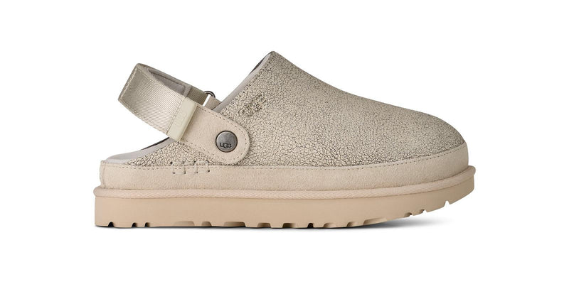 UGG Goldenstar crackle clog white