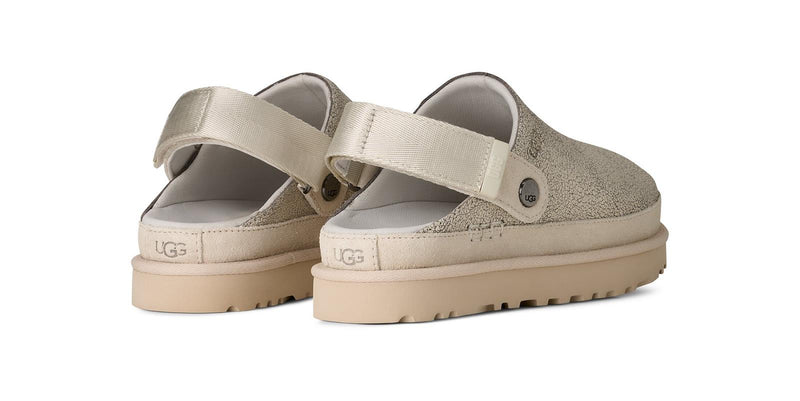 UGG Goldenstar crackle clog white