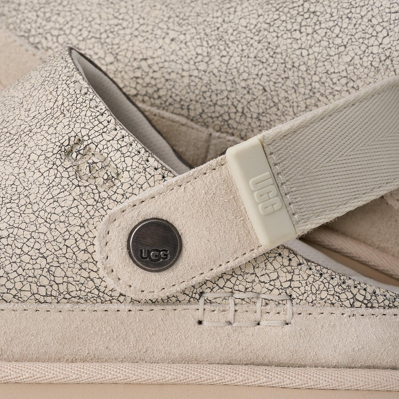 UGG Goldenstar crackle clog white