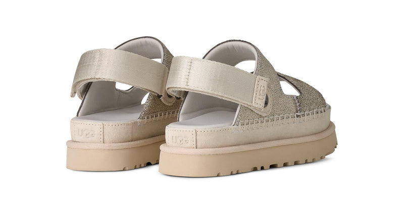 UGG Goldenstar crackle glide sandals white