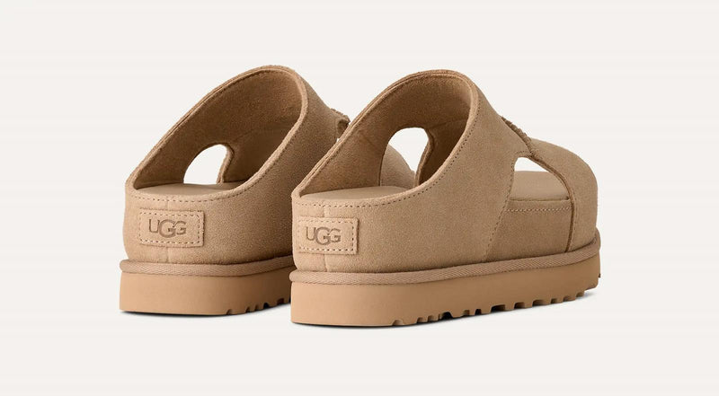 UGG Goldenstar Hi cutout slides sand
