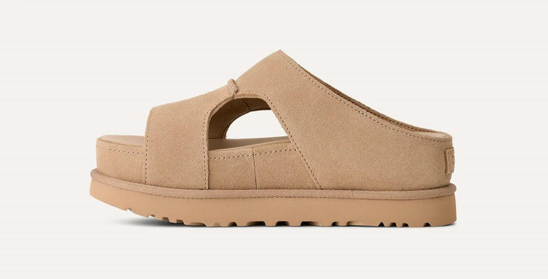 UGG Goldenstar Hi cutout slides sand