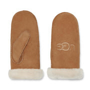 UGG Sheepskin embroidered mittens chestnut