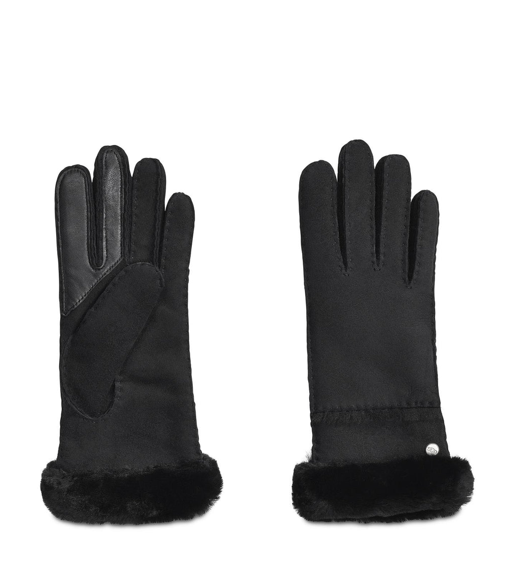 UGG Sheepskin seamed gloves black