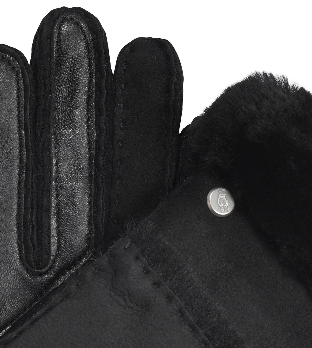 UGG Sheepskin seamed gloves black