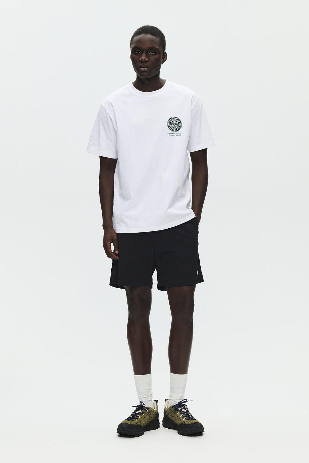 WOOD WOOD Ace cover tee bright white