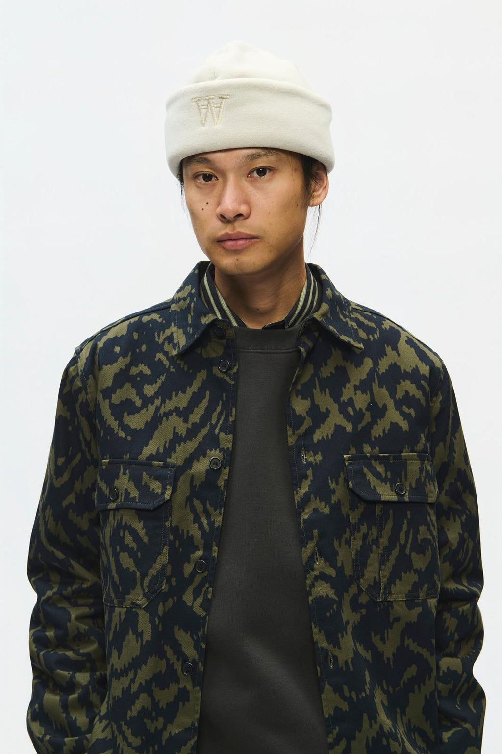 WOOD WOOD Clay overshirt aurora green