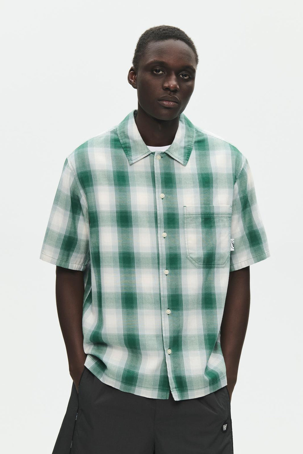 WOOD WOOD Cooper SS shirt pale olive green