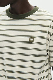 WOOD WOOD Easton X tee silver birch stripe