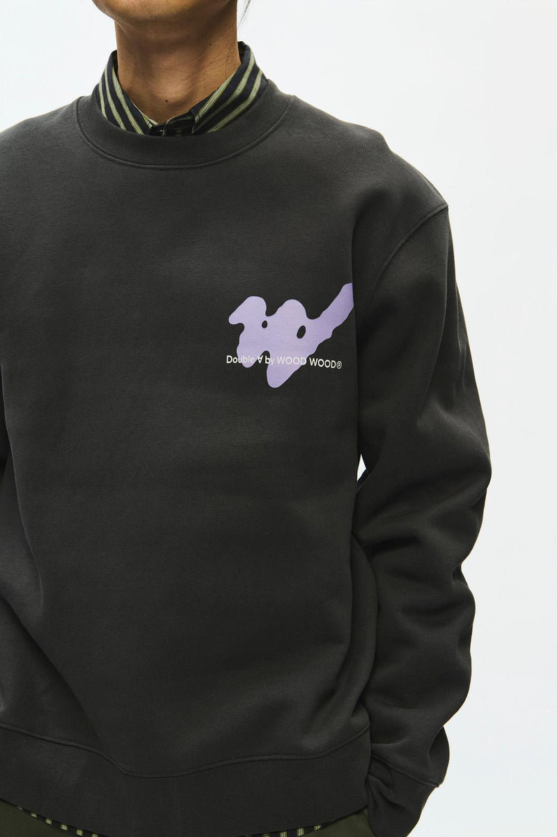 WOOD WOOD James ghost crewneck pirate black