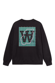 WOOD WOOD James map crewneck black