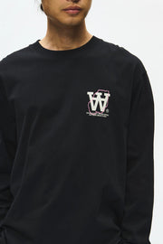 WOOD WOOD Liam map LS tee black